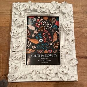 Cynthia Rowley Shabby Chic Distressed Wood Photo Frame 4x6 EUC